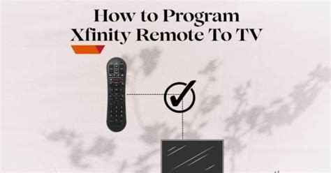 connecting xfinity remote to tv.